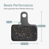 Maße BR RX400 Bremsbeläge