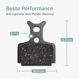 Maße Formula RX Bremsbeläge