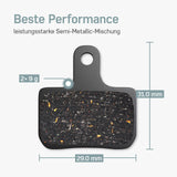 Maße SRAM Level TL Bremsbeläge