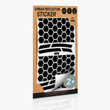 Fahrradaufkleber Sechseck schwarz