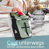 Fahrradtasche hinten mit herausnehmbarer Kühltasche