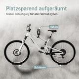 Platzsparende Rennrad Wandhalterung mit Schiene