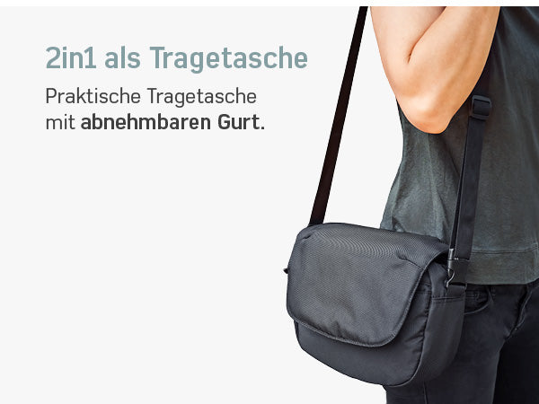 2in1 KLICKFix Lenkertasche mit Tragegurt