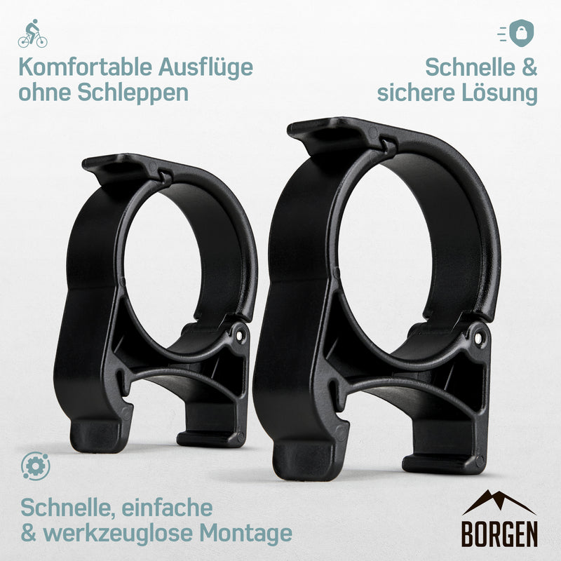 thule fahrradanhänger kinderrad befestigen Borgen Clips für Thule Anhänger » Für Laufrad und Kinderfahrrad – forriders.de