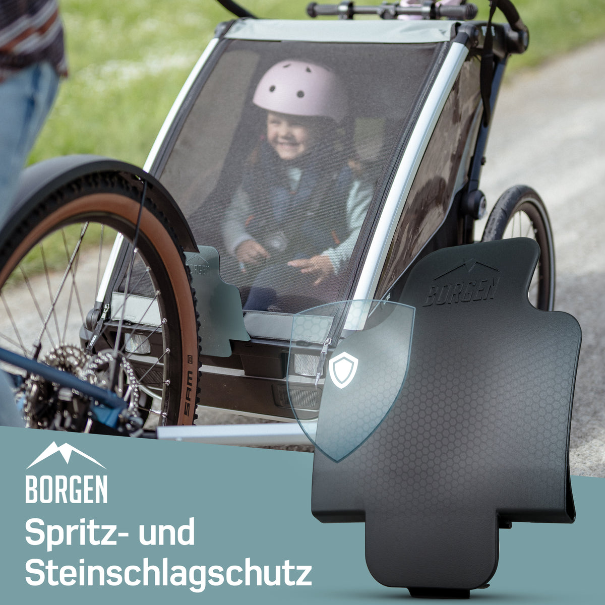 helm im fahrradanhänger chariot Borgen Spritzschutz für Thule – Anzahl Gänge:3 Gang MPB MC.Sammler Aufbewahrungsbox MC.Sammler Alu