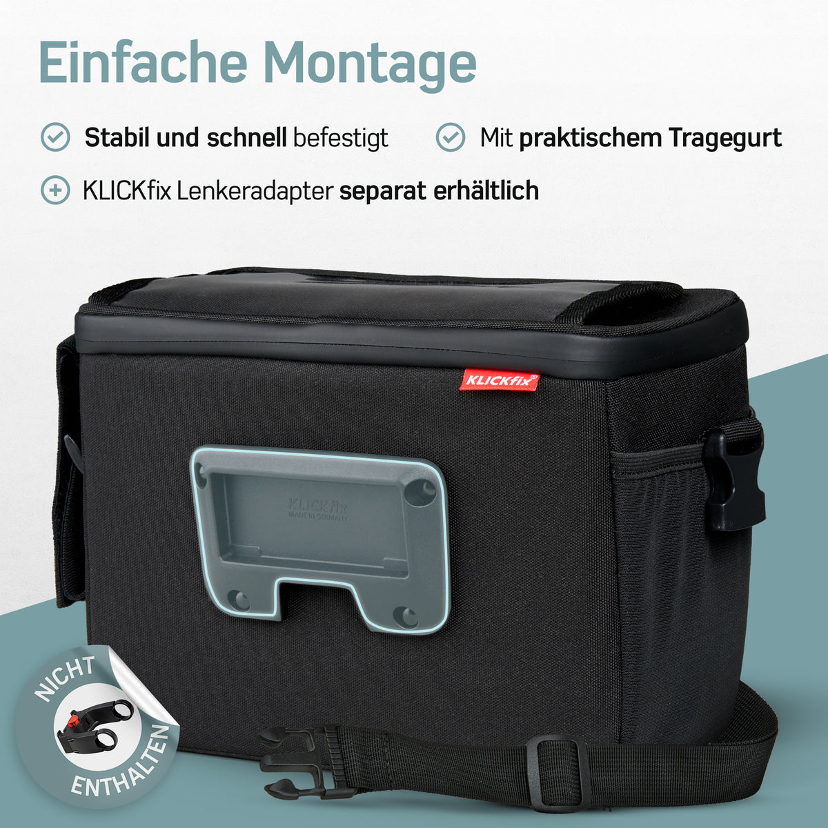 KlickFix Lenkertasche für dein Bike » Platz, Schutz & Komfort –
