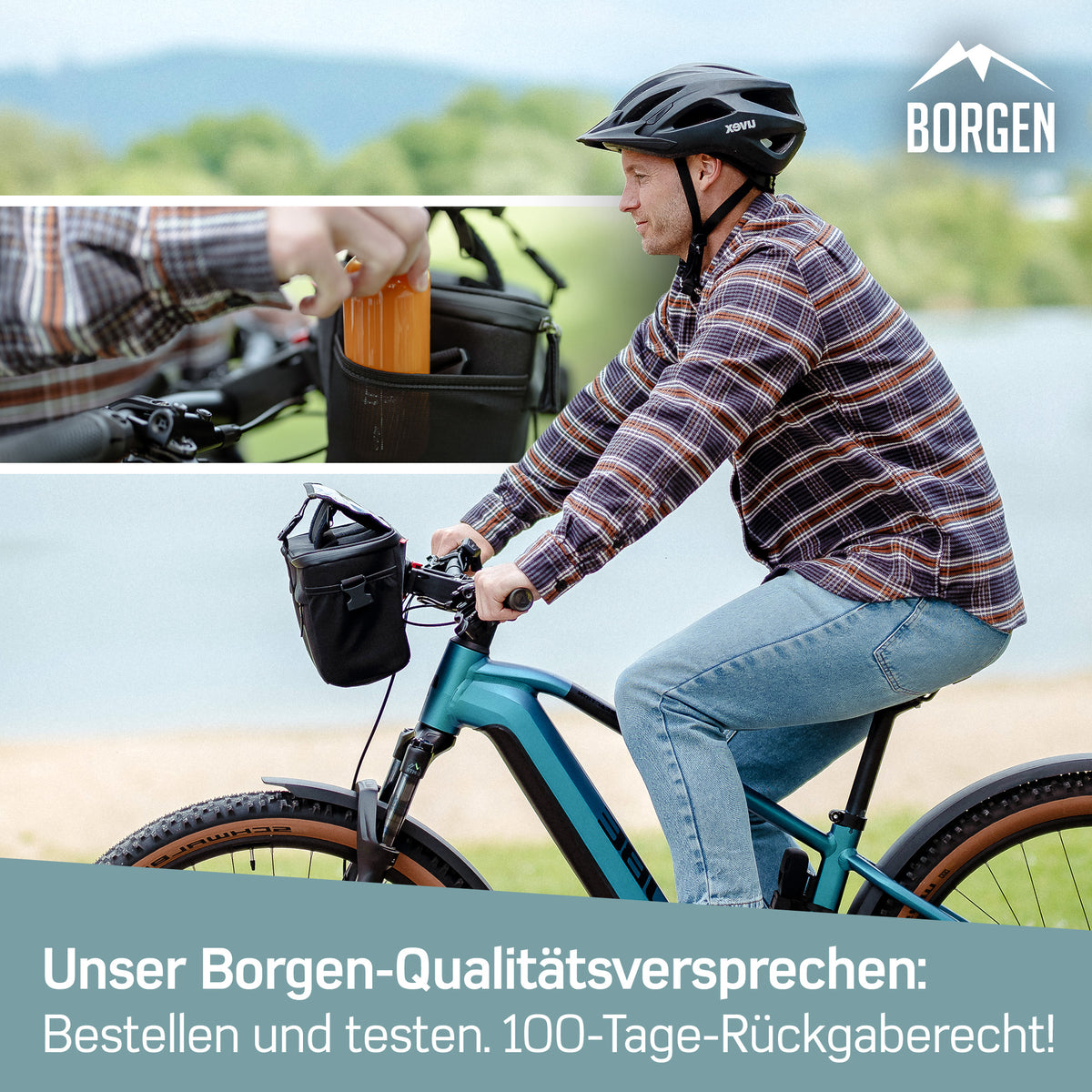 Borgen Lenkertasche mit Handyhalterung – Lenkertasche mit KLICKFix Hal –