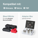 Entlüftungsset PRO für Shimano, Tektro und TRP Scheibenbremse Fahrrad