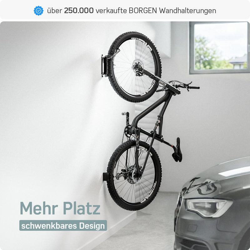 Borgen Fahrrad Wandhalterung Schwenkbar bis 35kg –