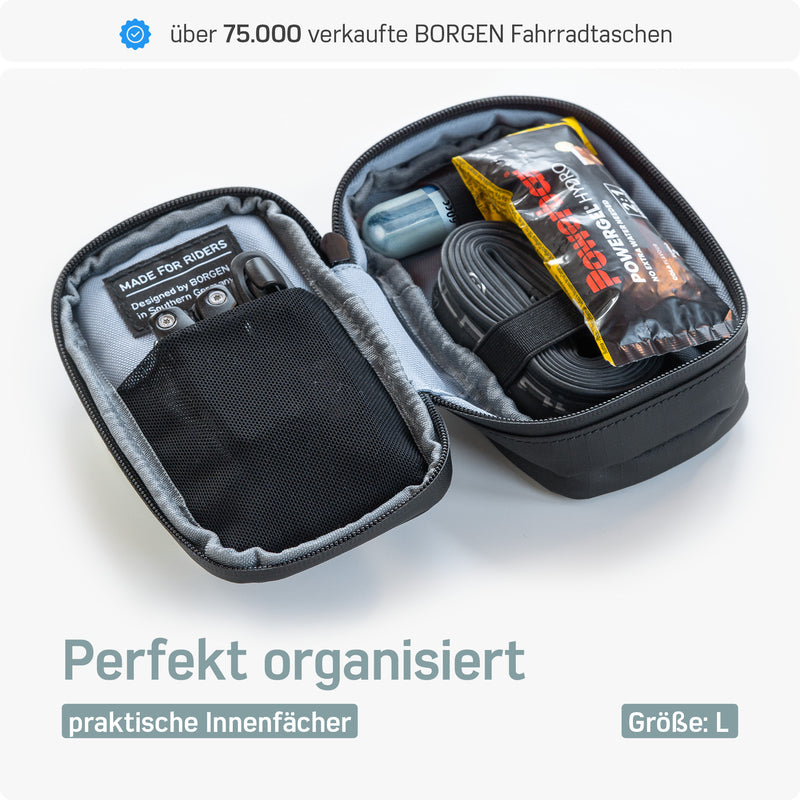 Borgen Satteltasche Fahrrad – Fahrradtasche mit stabiler Befestigung, –