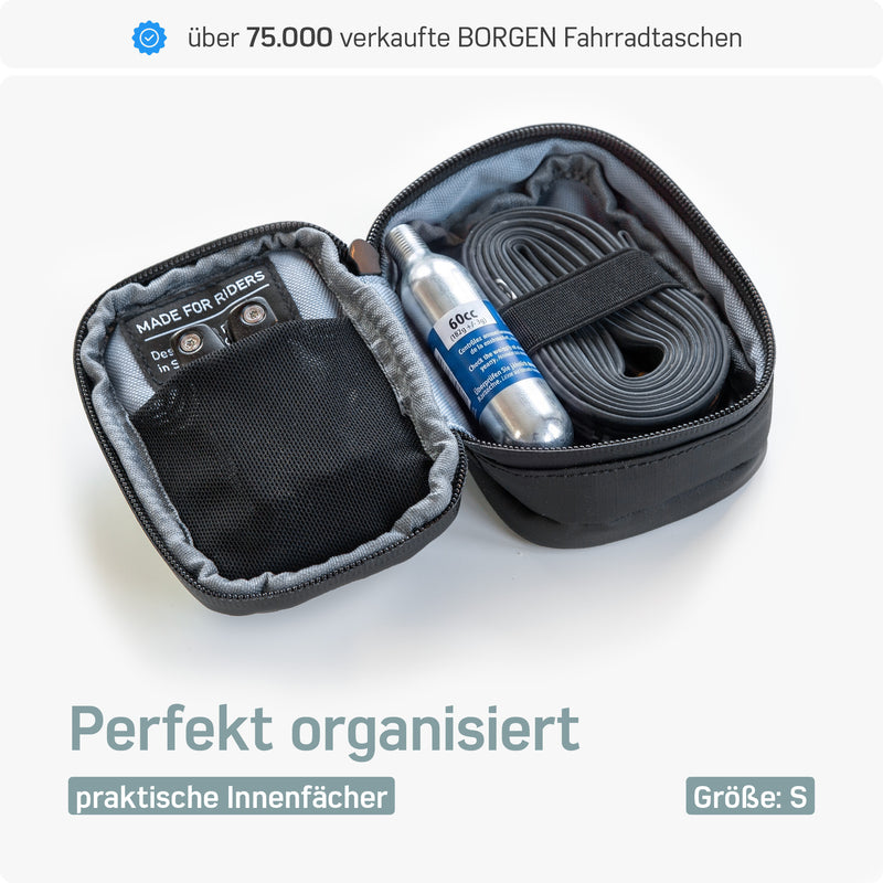 Borgen Satteltasche Fahrrad – Fahrradtasche mit stabiler Befestigung, –