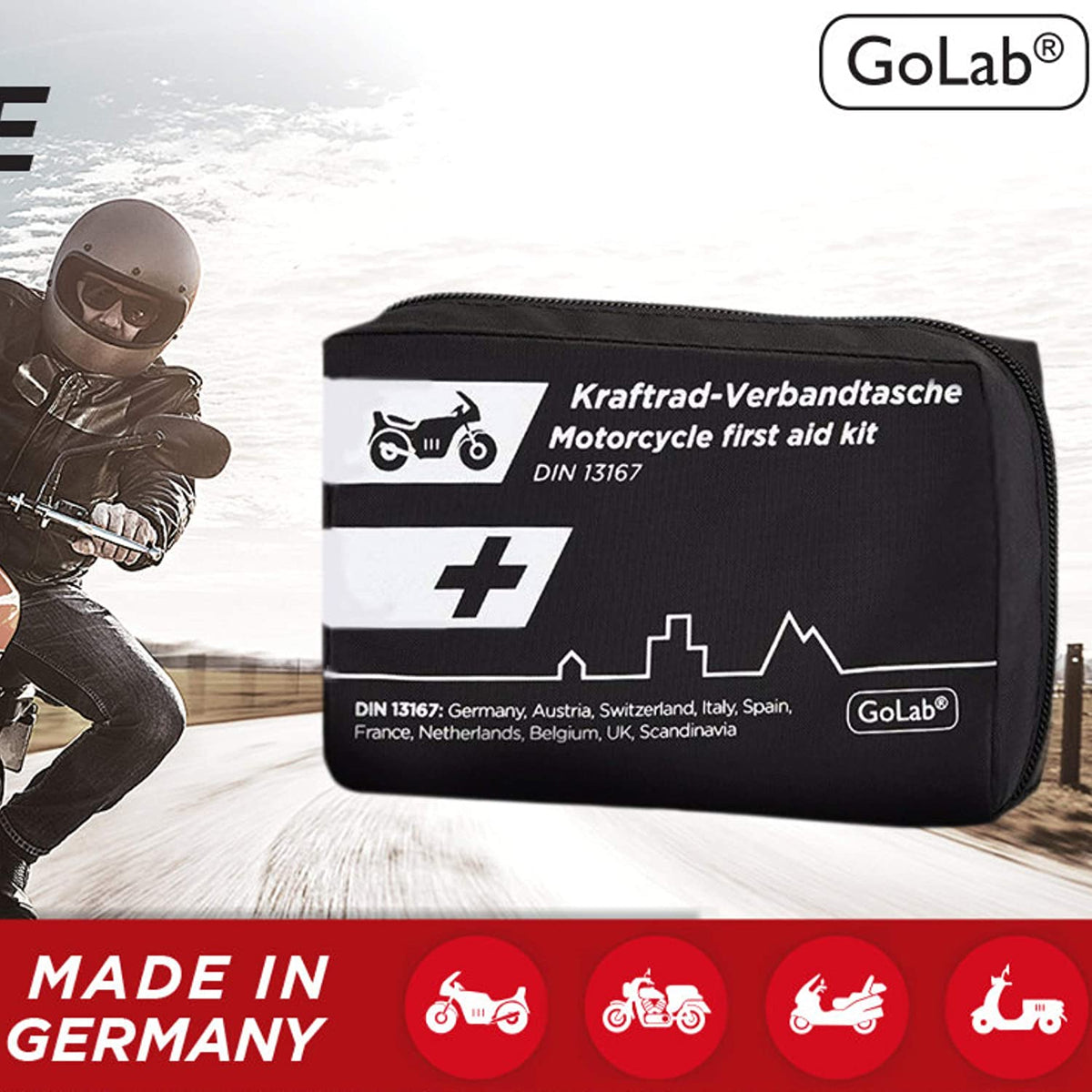 erste hilfe fahrradtasche Motorrad Verbandskasten