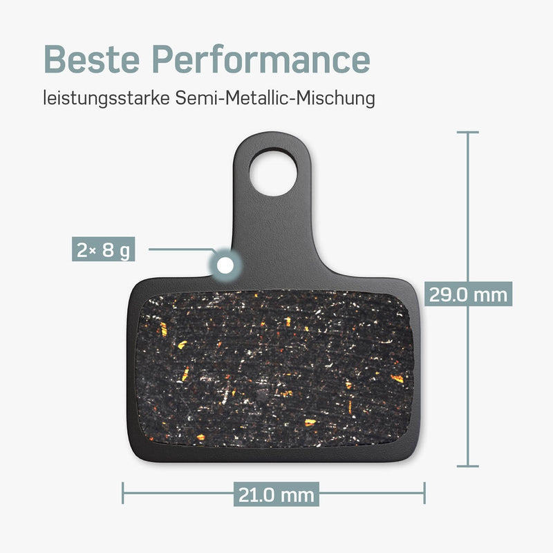 Maße BR RX400 Bremsbeläge