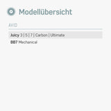Kompatibilität Avid BB7 Bremsbeläge und Avid Juicy 3 Bremsbeläge