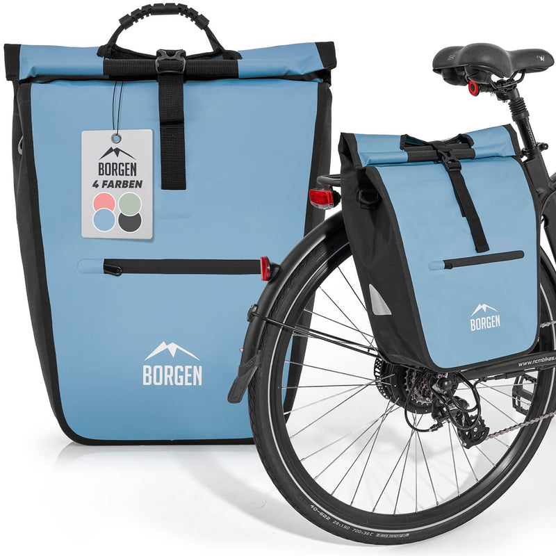 Fahrrad Gepäckträgertaschen in blau