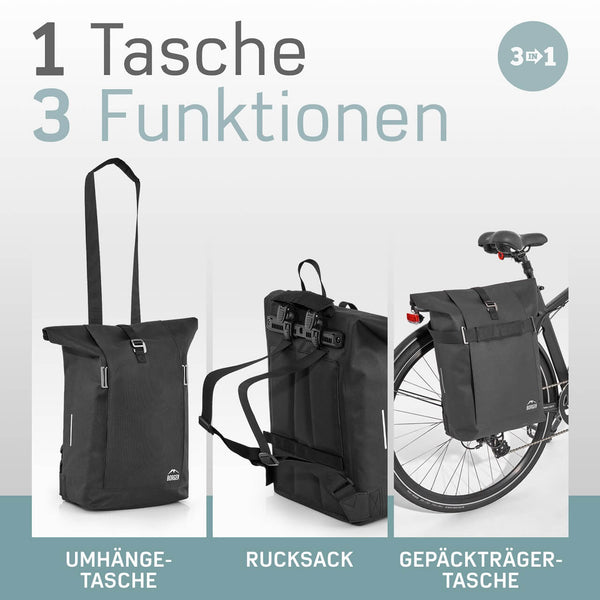 Fahrradrucksack Gepäckträger mit 3in1 Funktion