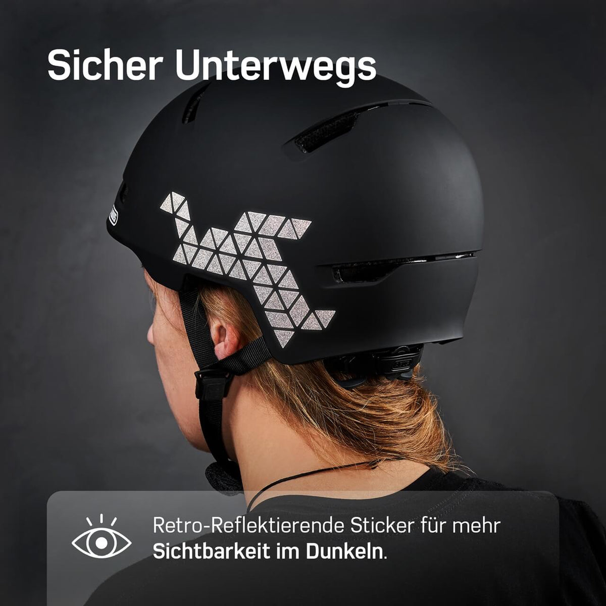 Issimober Reflektoraufkleber Set – 96 Stück In Schwarz, Für Fahrrad, Helm, Auto & Roller – Sicher Durch Die Nacht