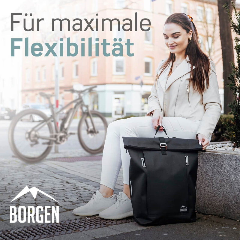 Flexible Fahrradtasche Rucksack 3in1