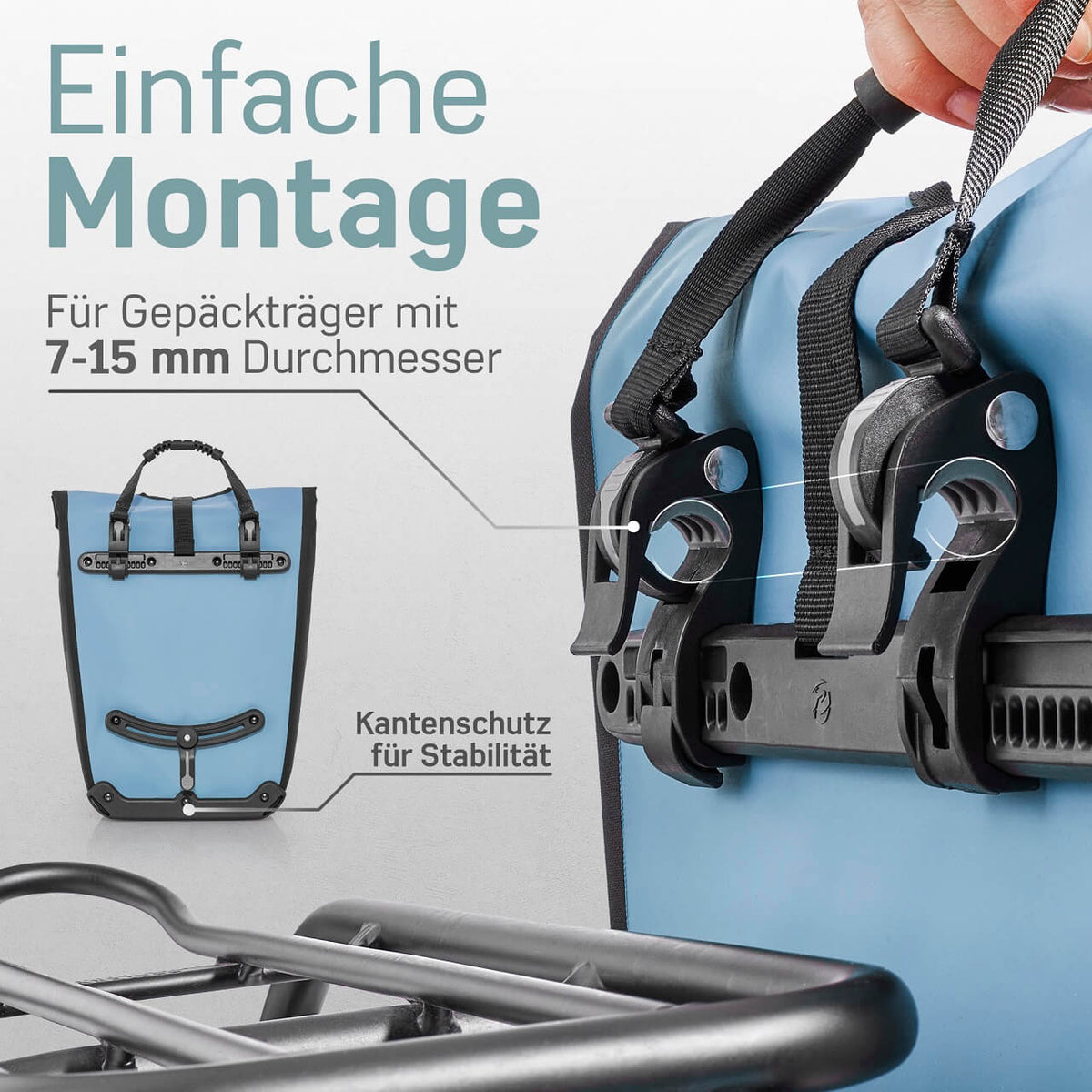 Fahrrad Gepäckträgertaschen – Fahrradtaschen Gepäckträger E-Bike | Mit Kühltasche