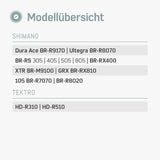 Kompatibel Shimano BR RS505, BR RX400, Dura Ace Bremsbeläge