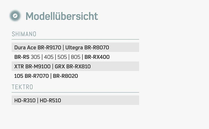 K03S Bremsbeläge Kompatibilität für BR RS505, BR RX400, Dura Ace Bremsbeläge