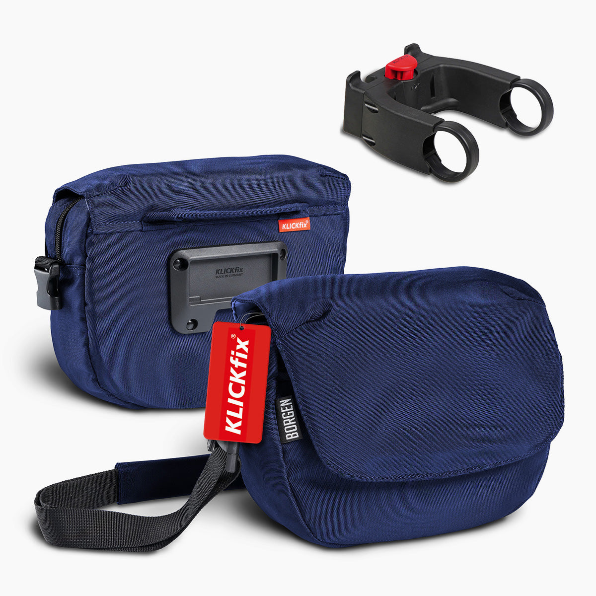 Borgen Lenkertasche mit KLICKFix Adapter – Lenkertasche für das Fahrrad