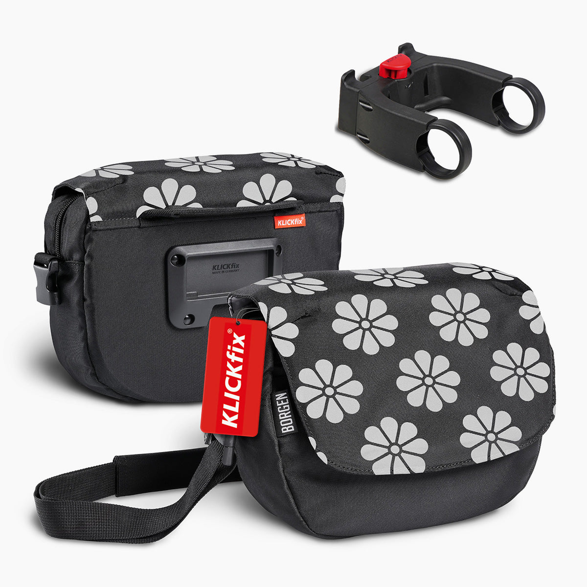 Borgen Lenkertasche mit KLICKFix Adapter – Lenkertasche für das Fahrrad