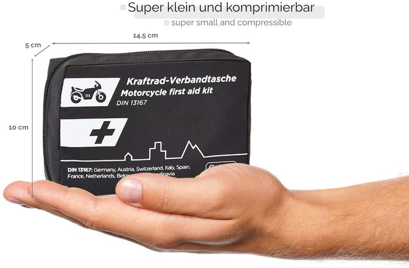 First-Aid-Only Erste-Hilfe-Tasche gefüllt, Füllung nach DIN 13167, Motorrad  – Böttcher AG