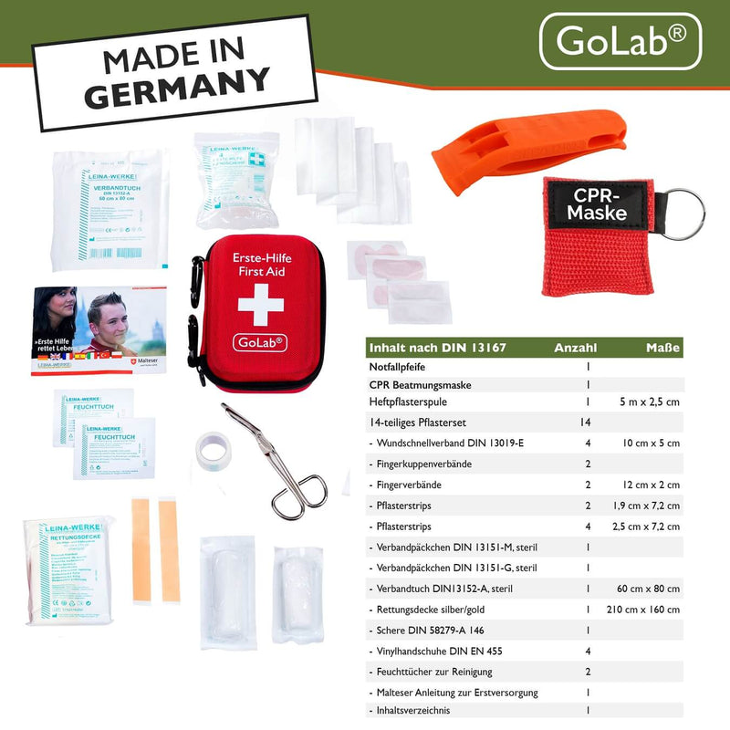 Mini Erste Hilfe Set + Blasenpflaster Mix - Outdoor, Fahrrad, wandern,  Reise, First Aid Kit, Unterwegs, Kinder, Klein