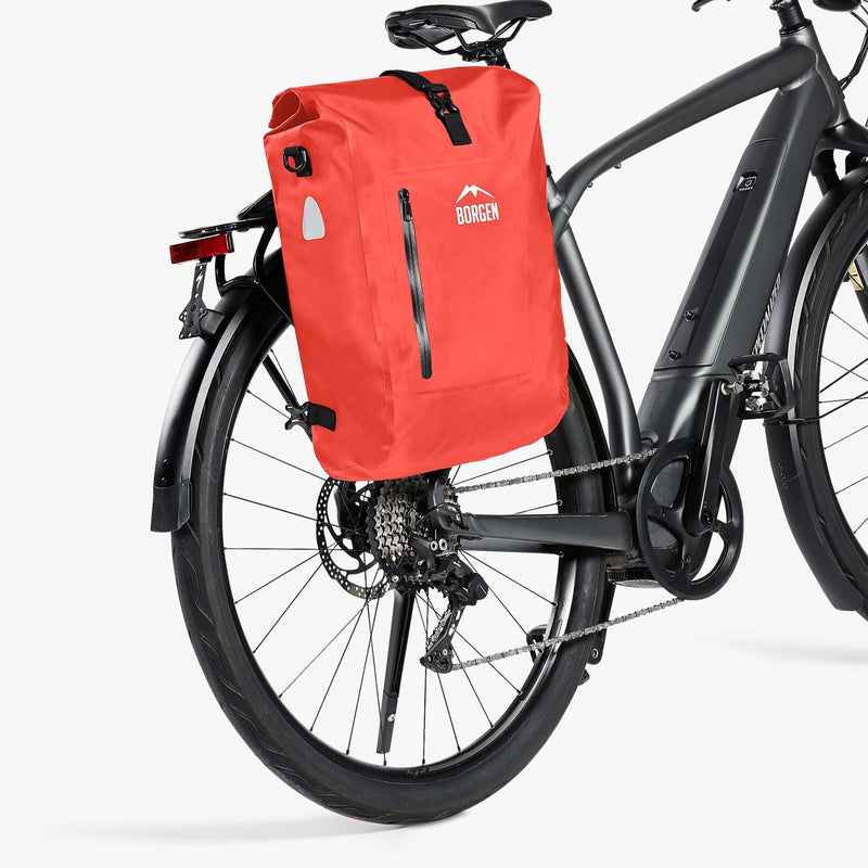 fahrrad gepäckträgertasche klicksystem rot borgen