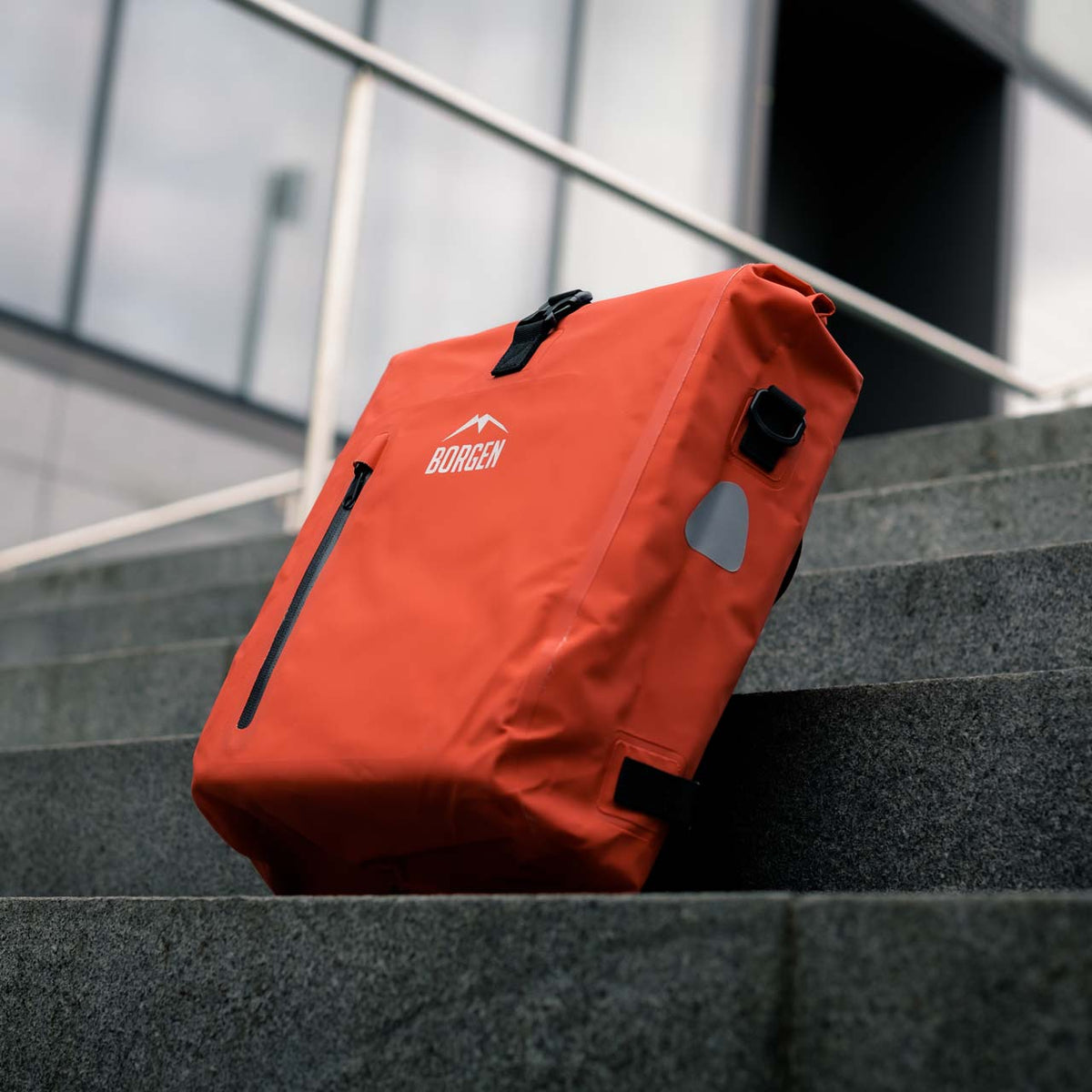 Gepäckträgertasche Fahrrad – Fahrradrucksack rot –
