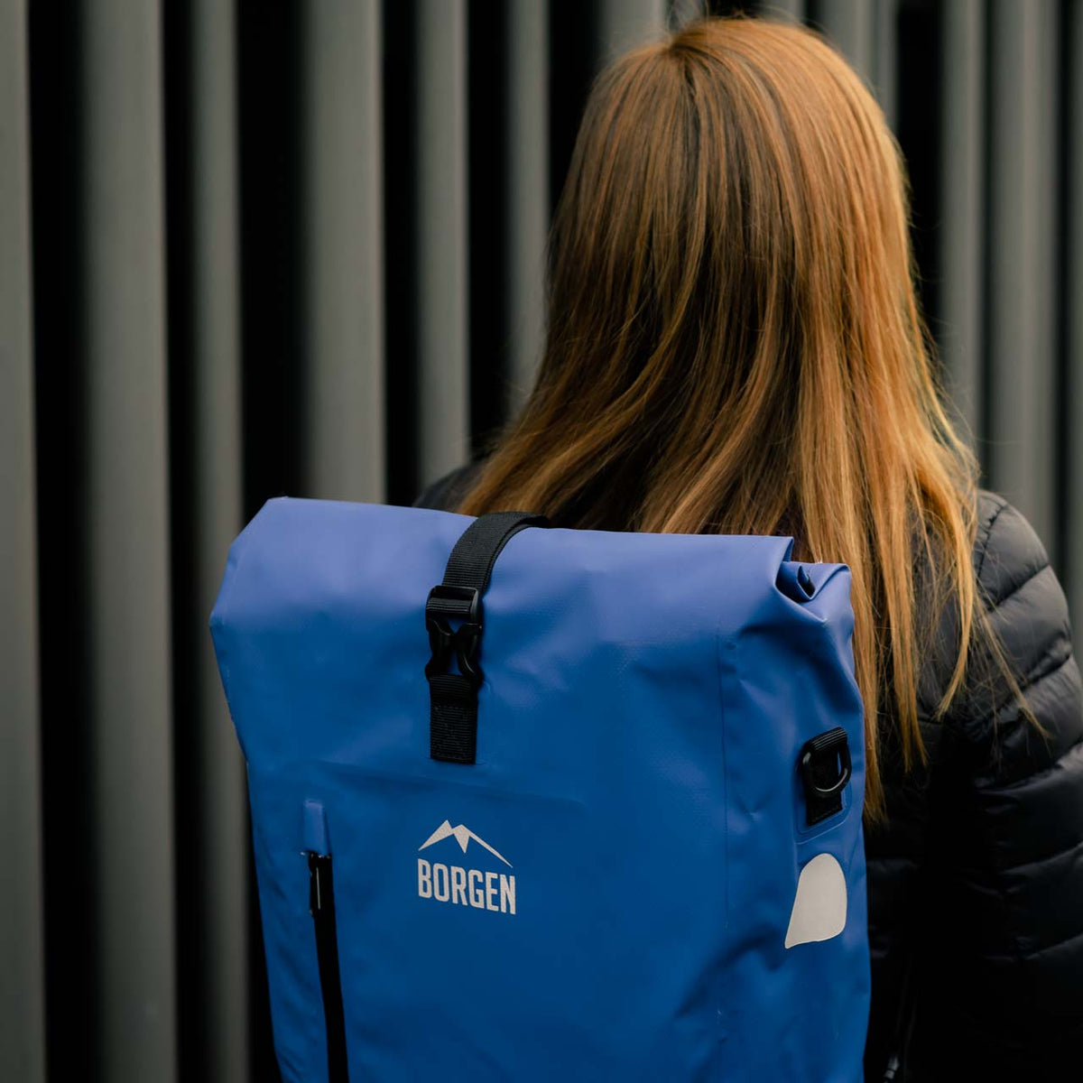 Fahrradtasche Gepäckträger – Fahrradrucksack blau –