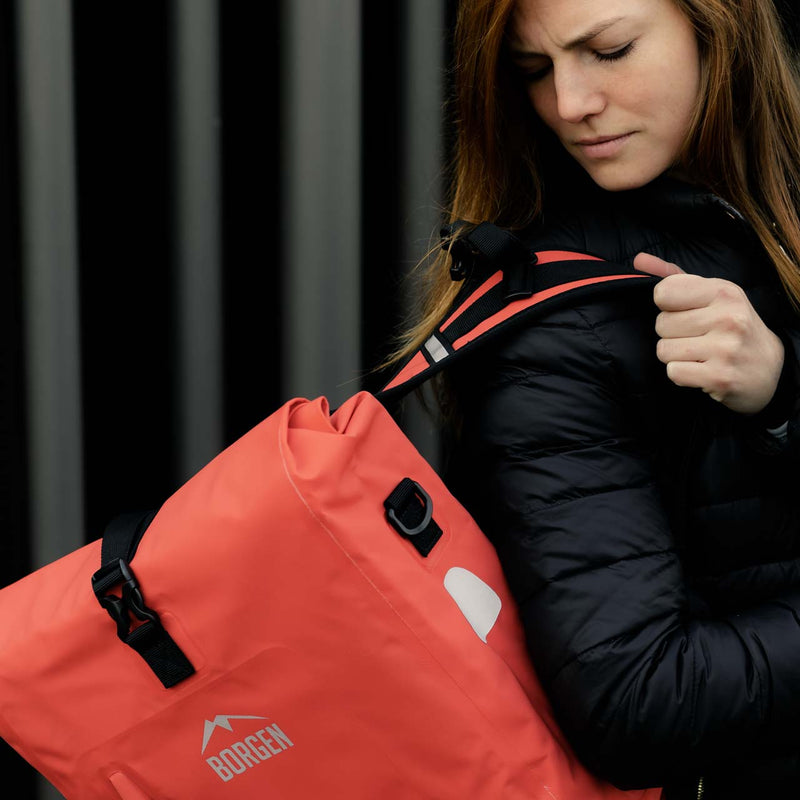 fahrradtasche mit rucksackträgern Gepäckträgertasche Fahrrad – Fahrradrucksack rot – forriders.de