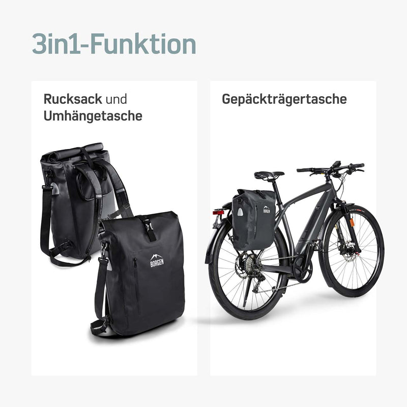 mountainbike gepäckträger mit tasche Gepäckträgertasche Fahrrad – Fahrradrucksack schwarz – forriders.de